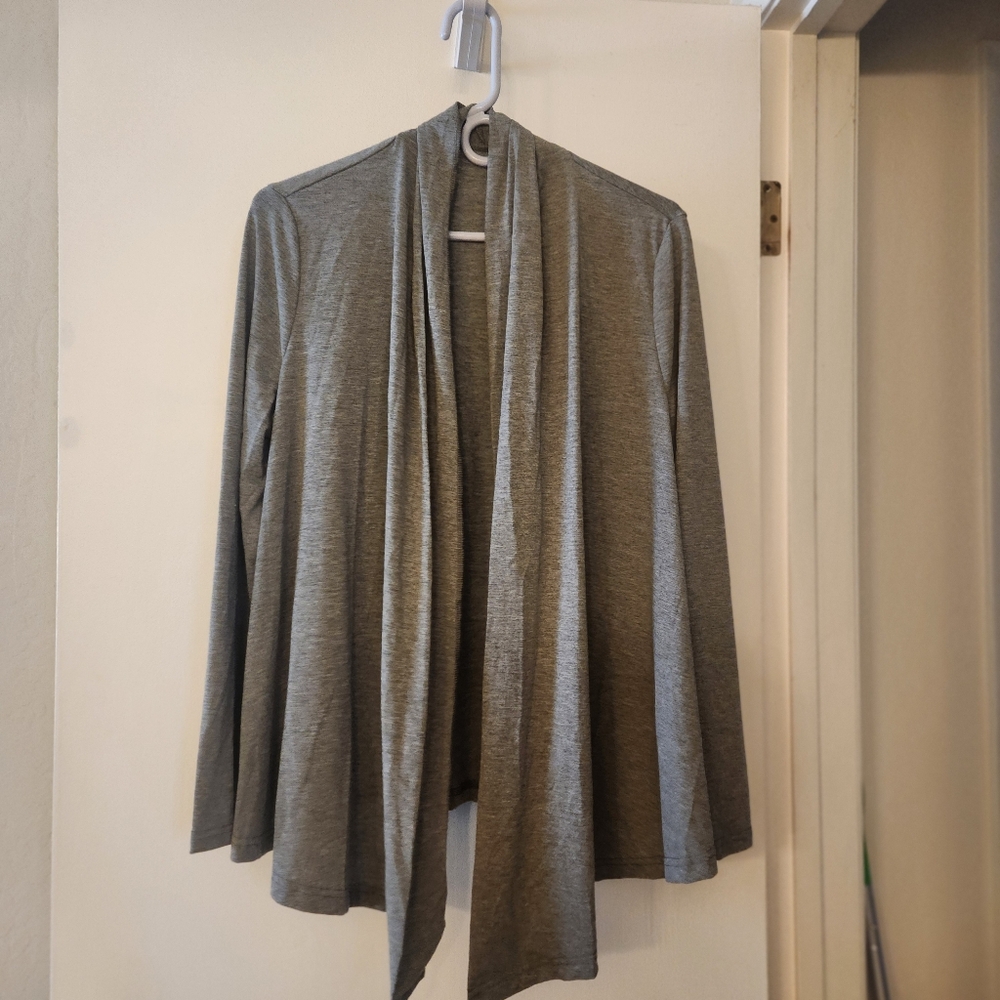 Gray Open Front Women's Cotton Shrug
